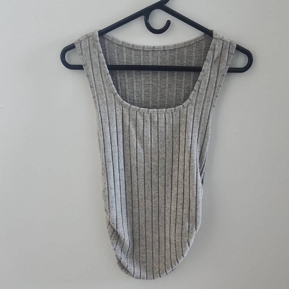 Emery Rose Gray Women's Ribbed Tank Top